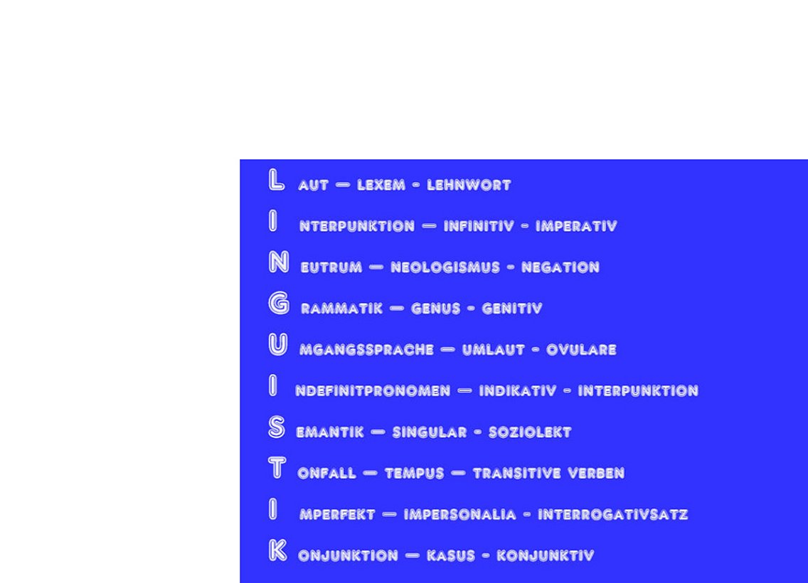 Ein Wortpuzzle zu Linguistik